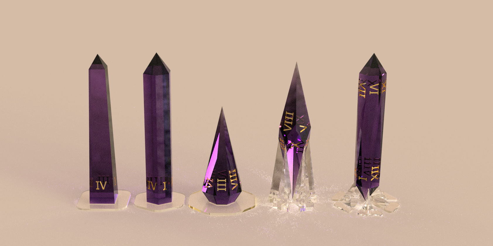 Crystal Dice Set for Tabletop Gaming by Billie Ruben <3