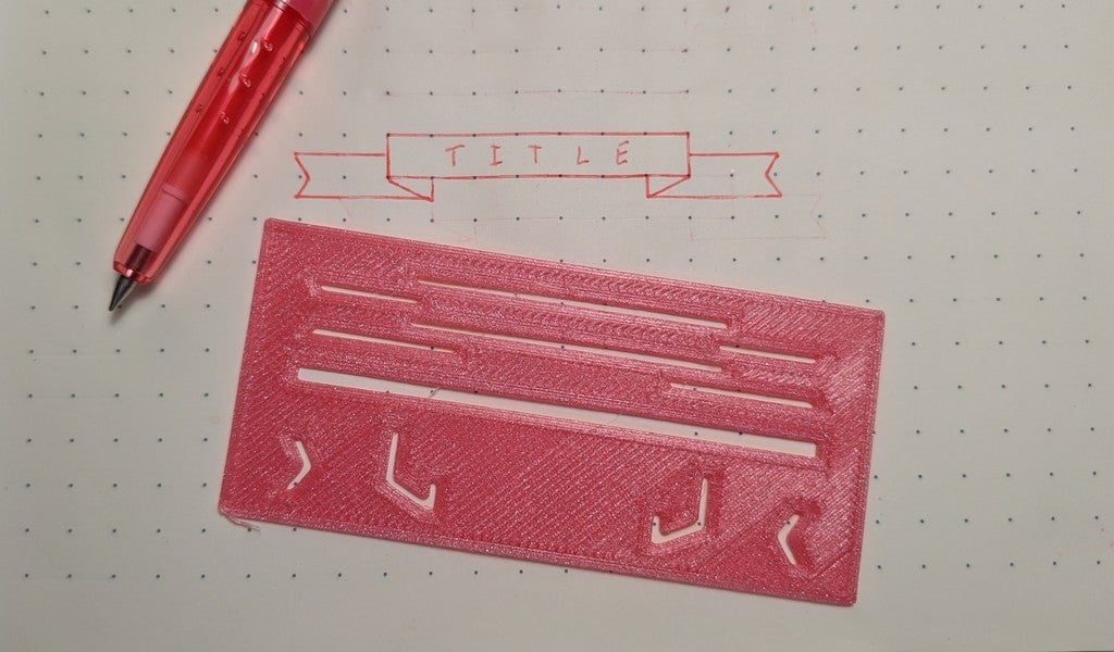 BuJo Bullet Journal Title Flag Stencil Template by Billie Ruben