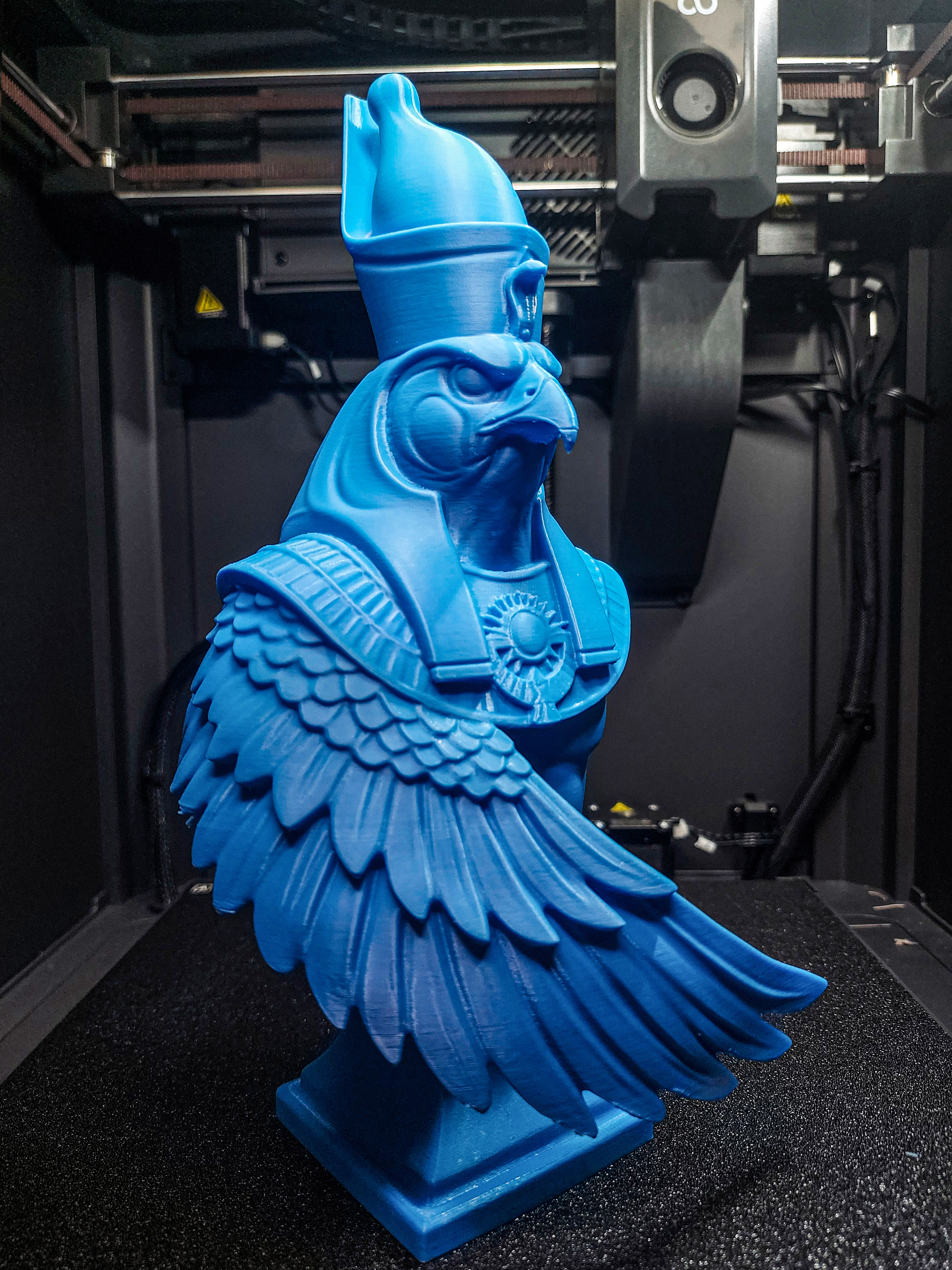 Ancient Egyptian Horus Bust STL | Falcon God 3D Print | Mythology Desk Art