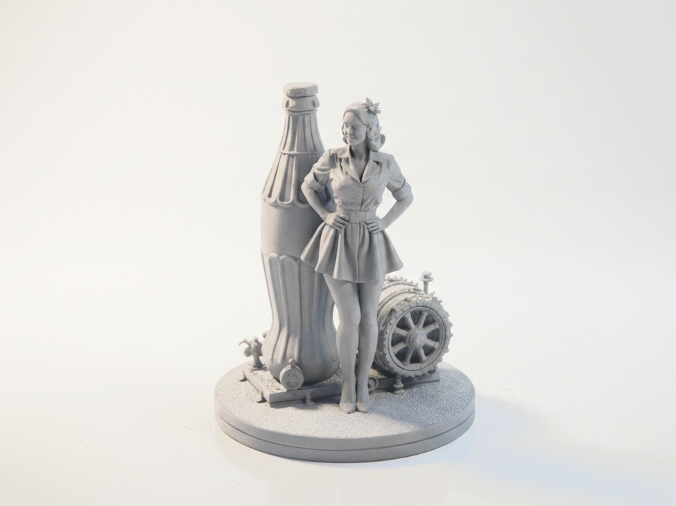 Pin-Up Girl Figurine Vintage Style 3D Printable