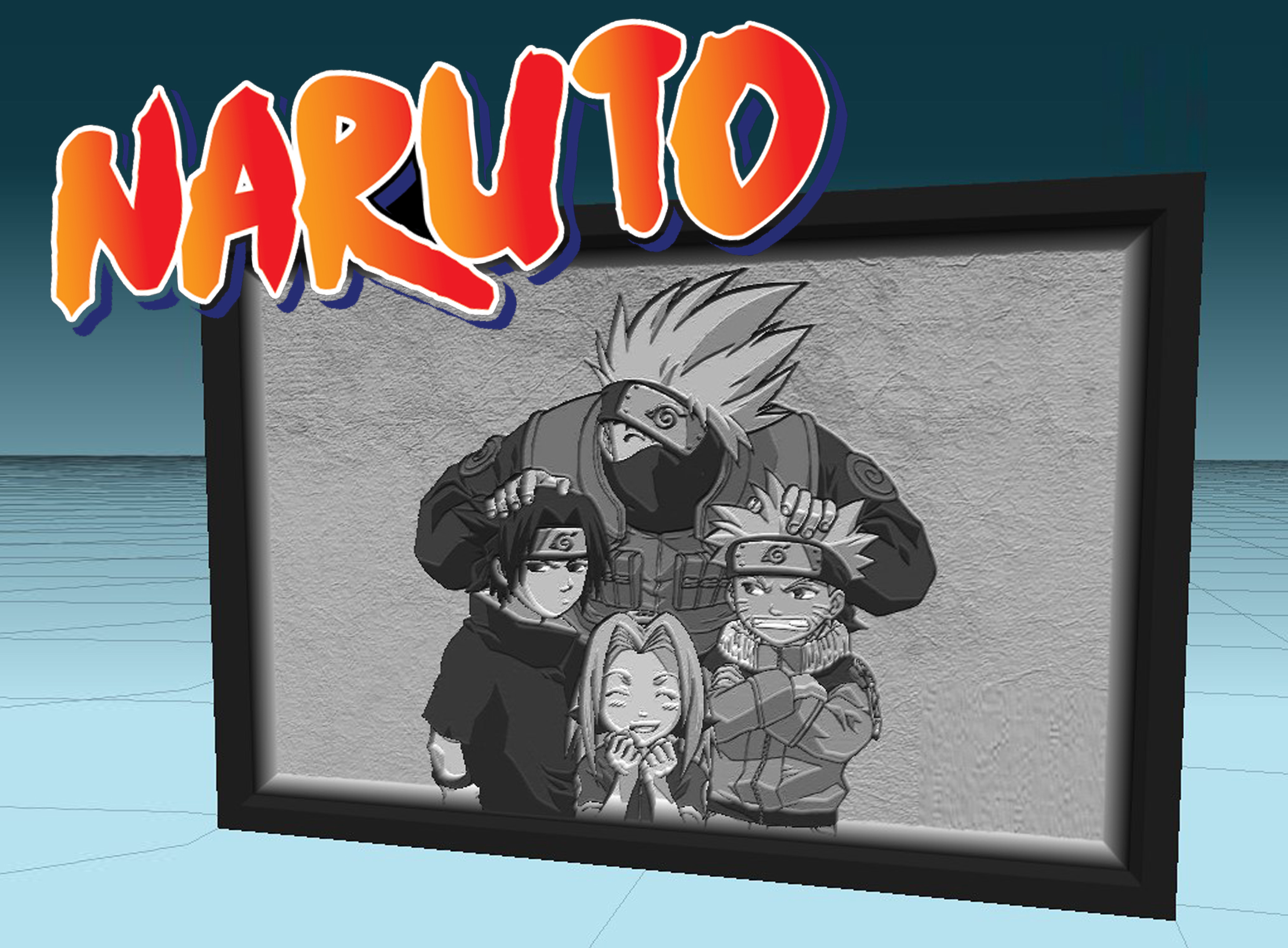Naruto light (classic photo kakashi,naruto,sasuke,sakura)
