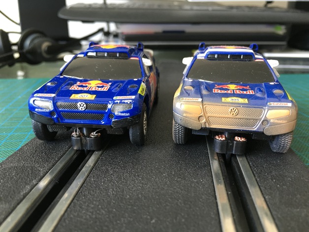 Carrera Go 1:43 Slotcar Chassis with slide guide for VW Touareg