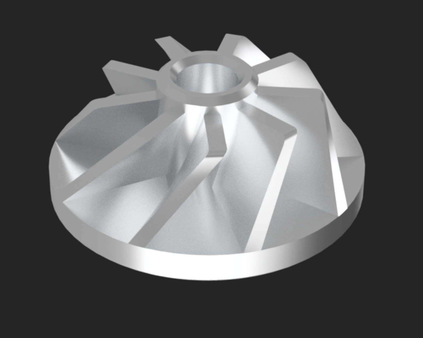 45 RPM Adapter - Turbocharger Compressor Wheel
