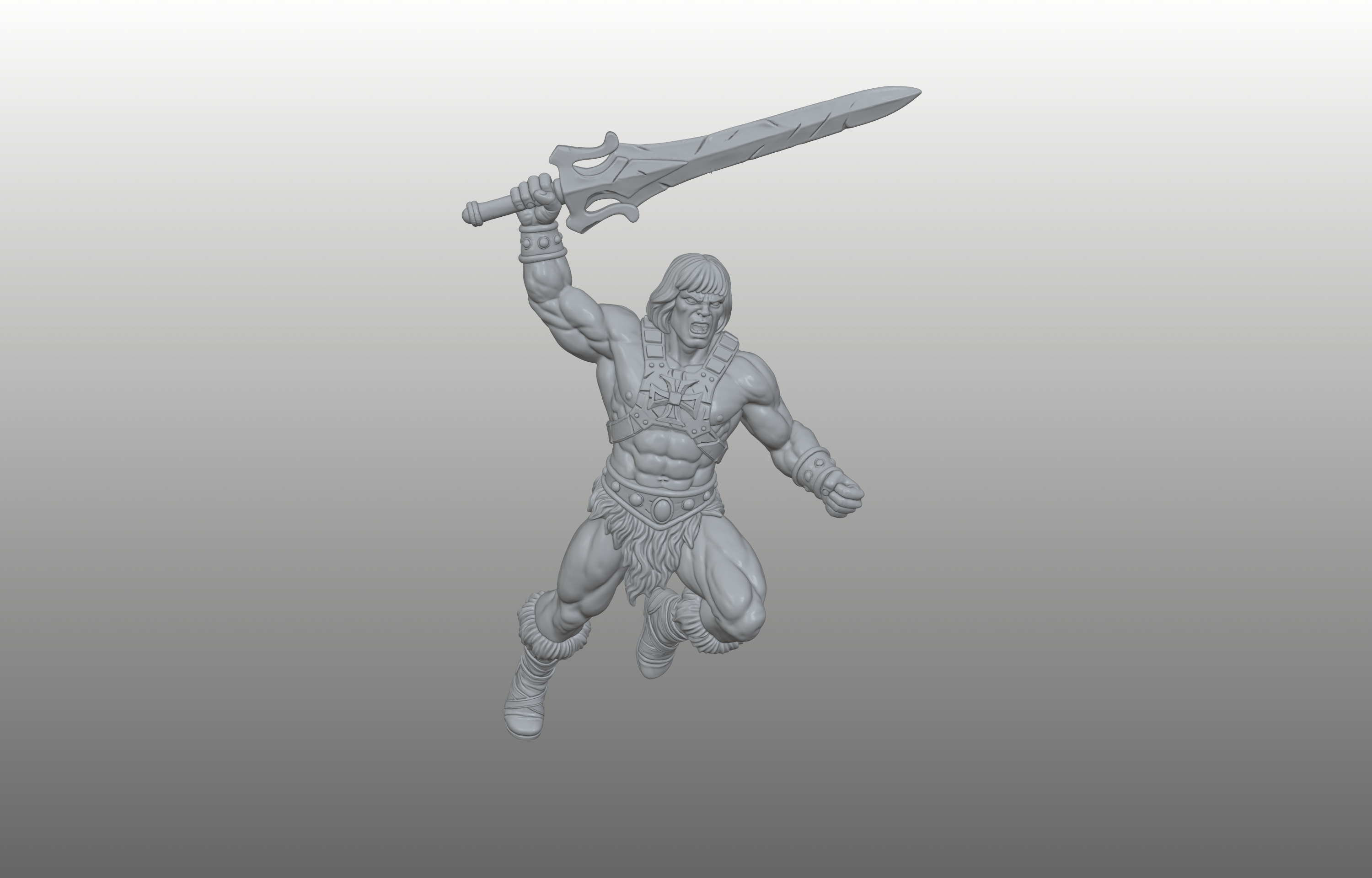 The Most Powerful Man - Eternian Barbarian Warrior - PRESUPPORTED