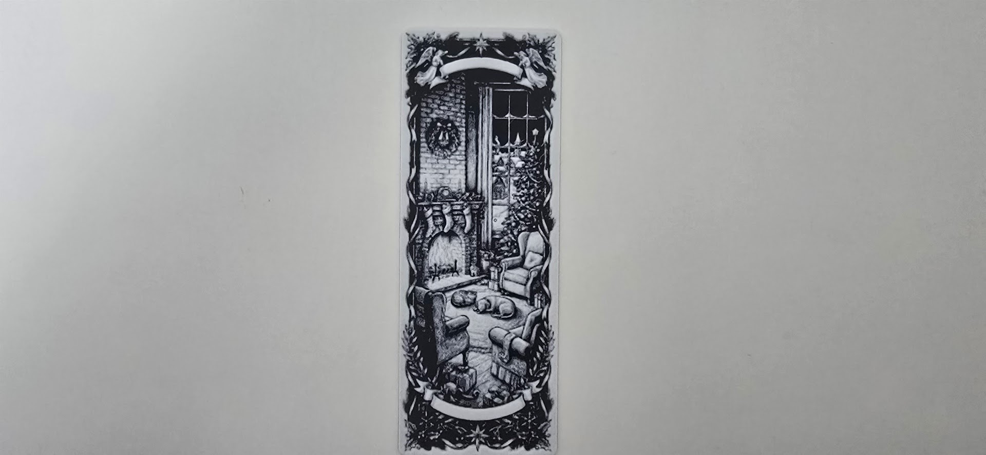 Cozy Christmas Hearth Bookmark