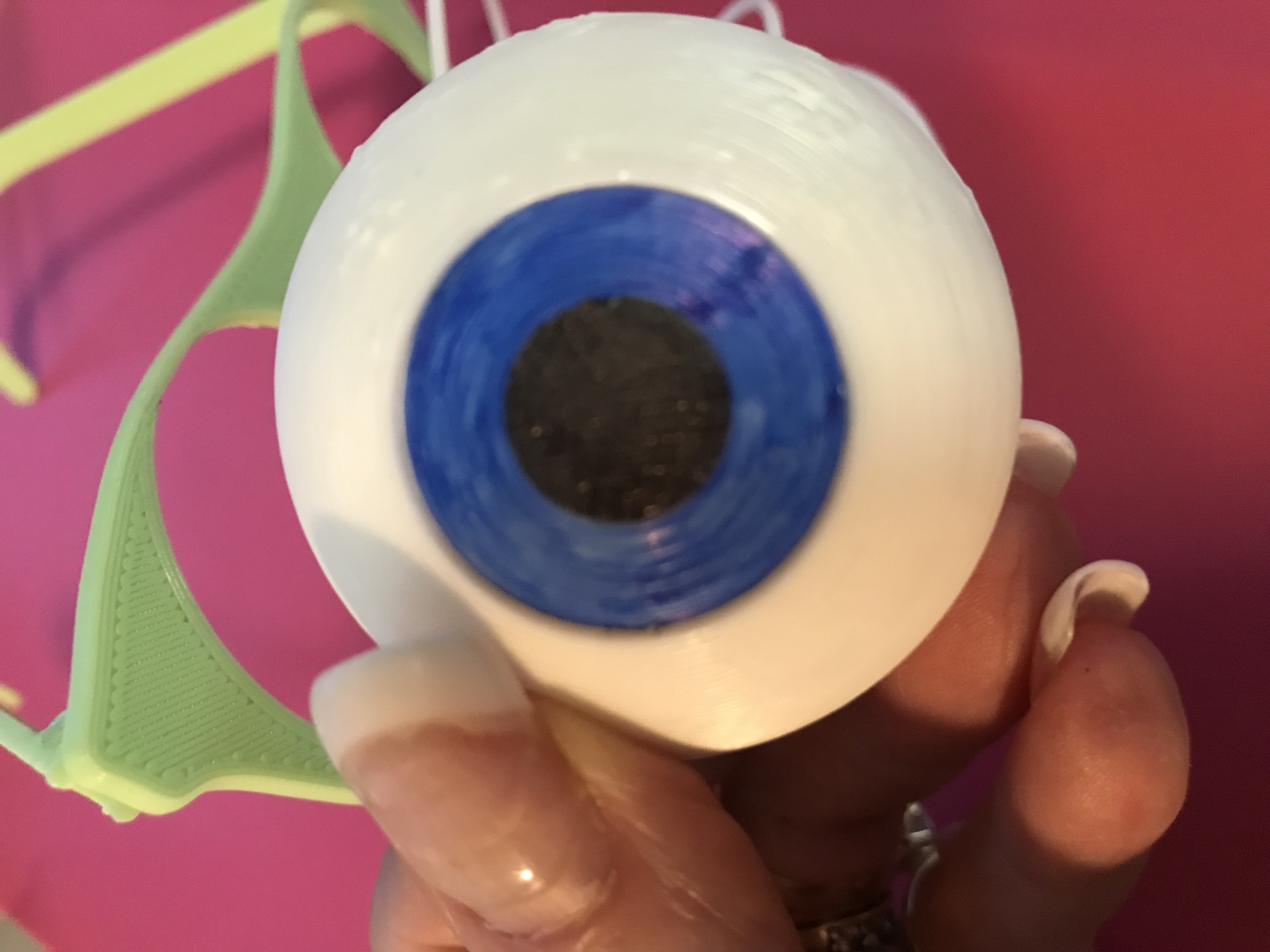 Filament spring Googly glasses with added iris and pupil