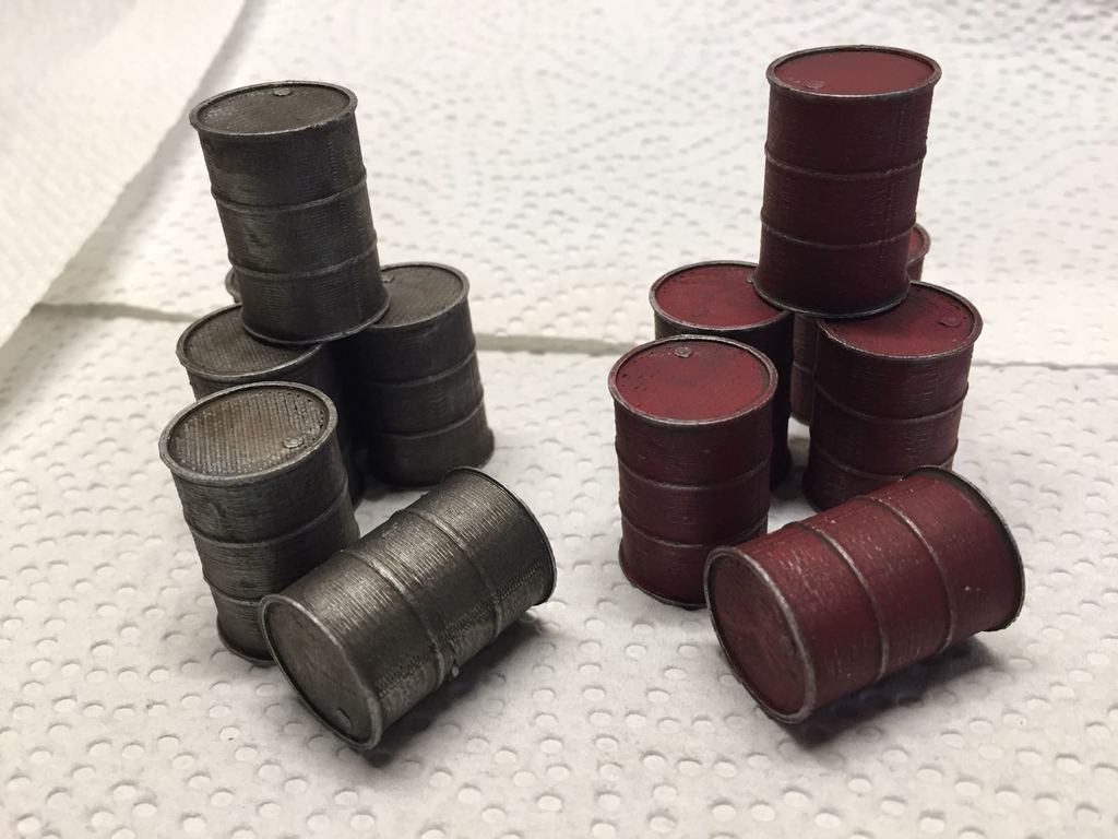 Miniature wargamming oil barrel