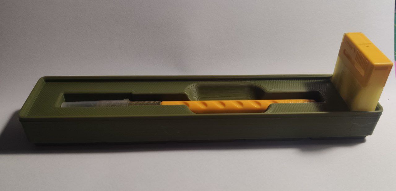 Gridfinity OLFA AK-1 x-acto art knife and KB box horizontal holder