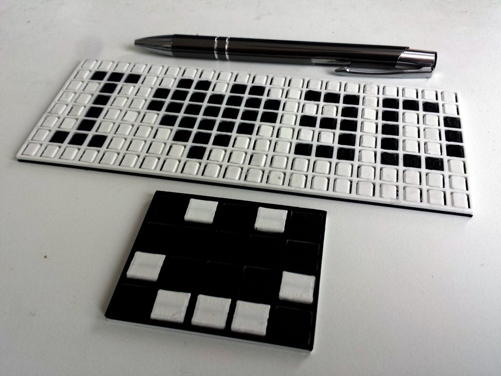 Fliptrix - customizable print-in-place dot matrix style flip board display