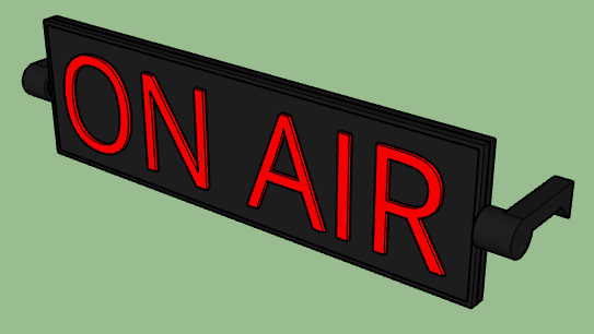 Rotatable on air, off air sign