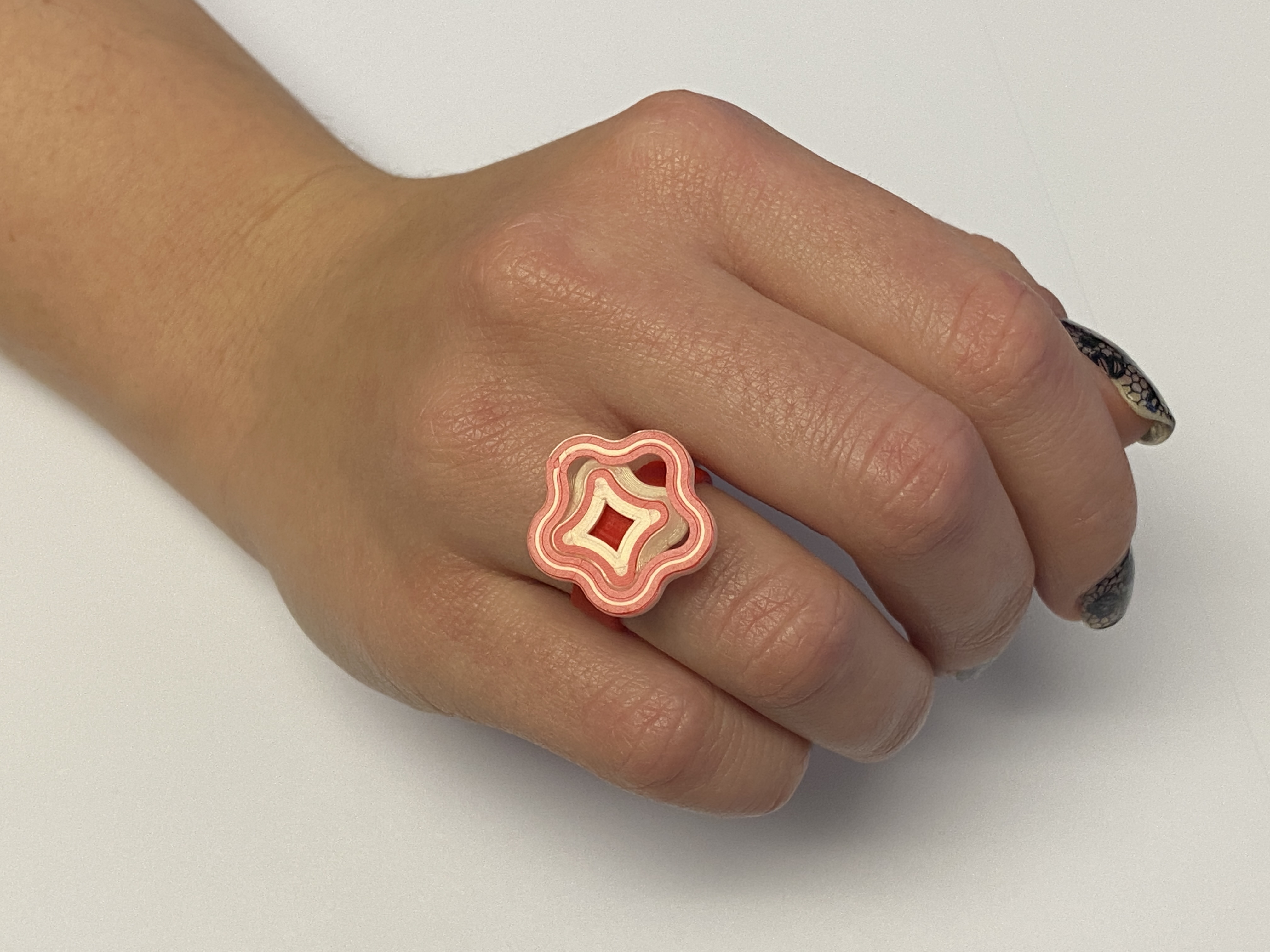 Tiny Spinning Bloomy Fidget Ring 2.4