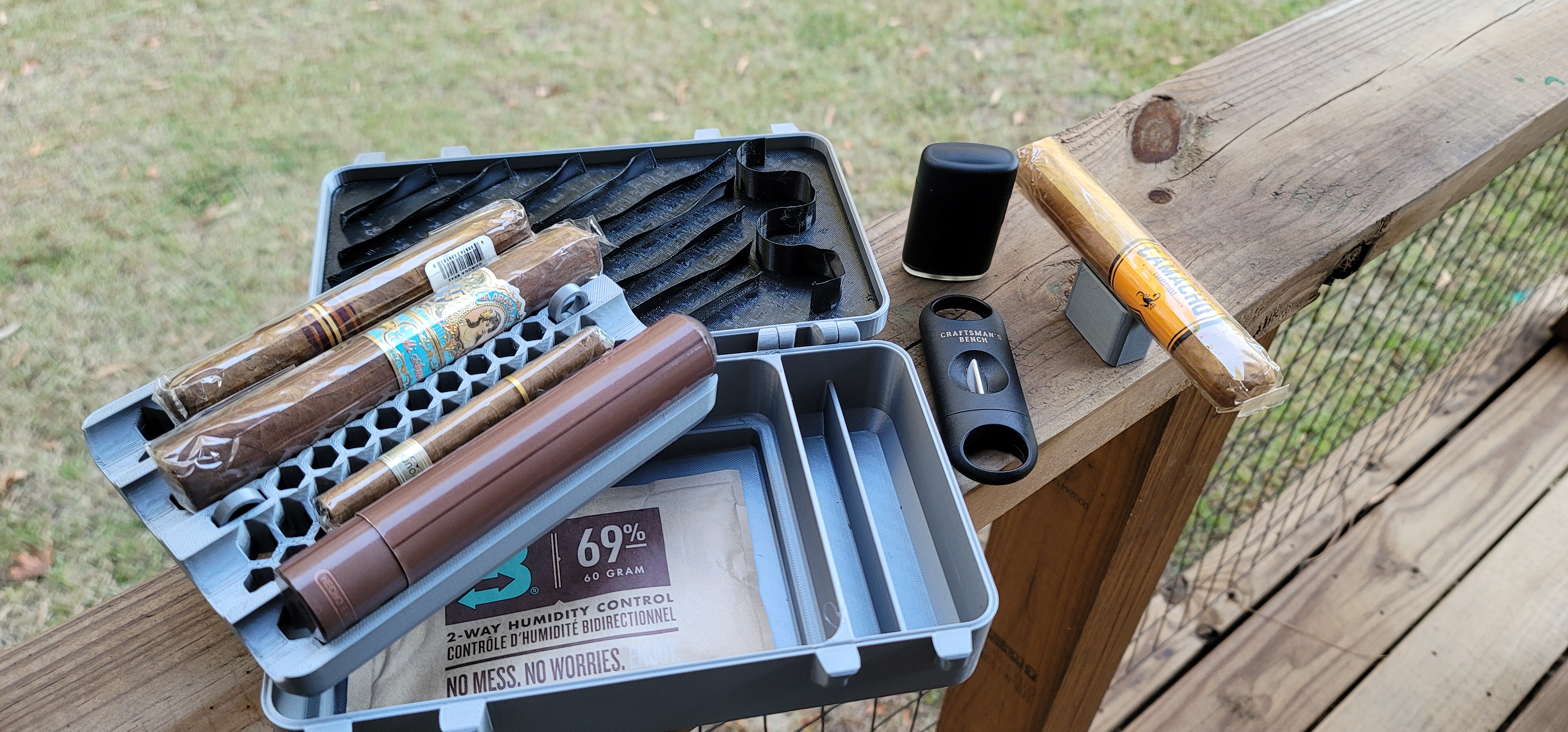 Cigar Travel Humidor. Fully Printed