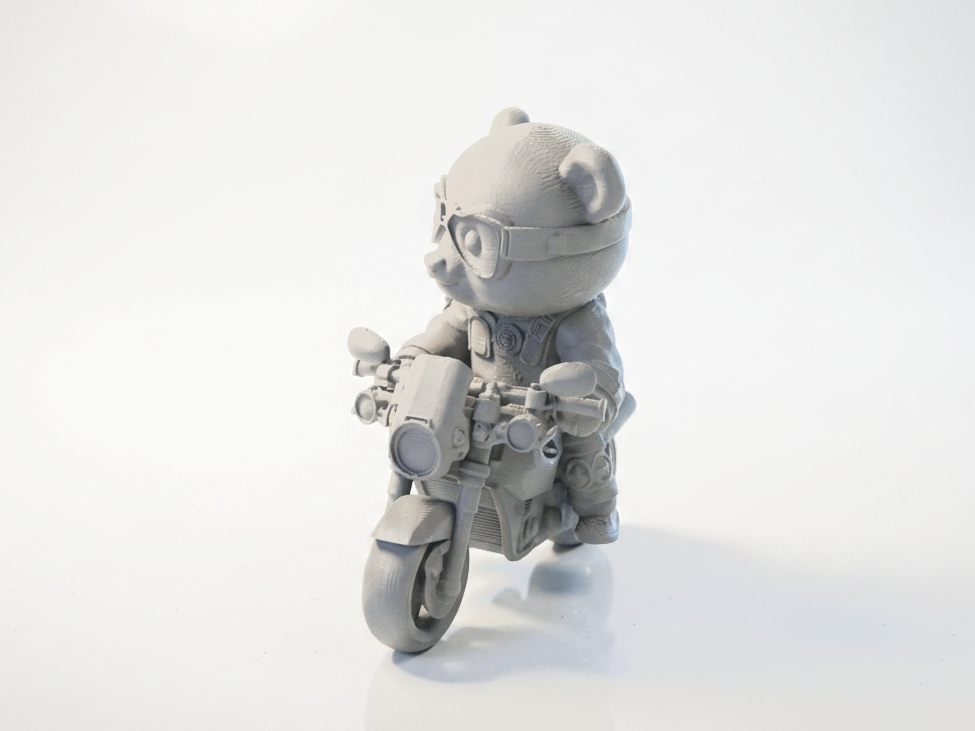 Bear Biker Figurine Animal 3D Printable