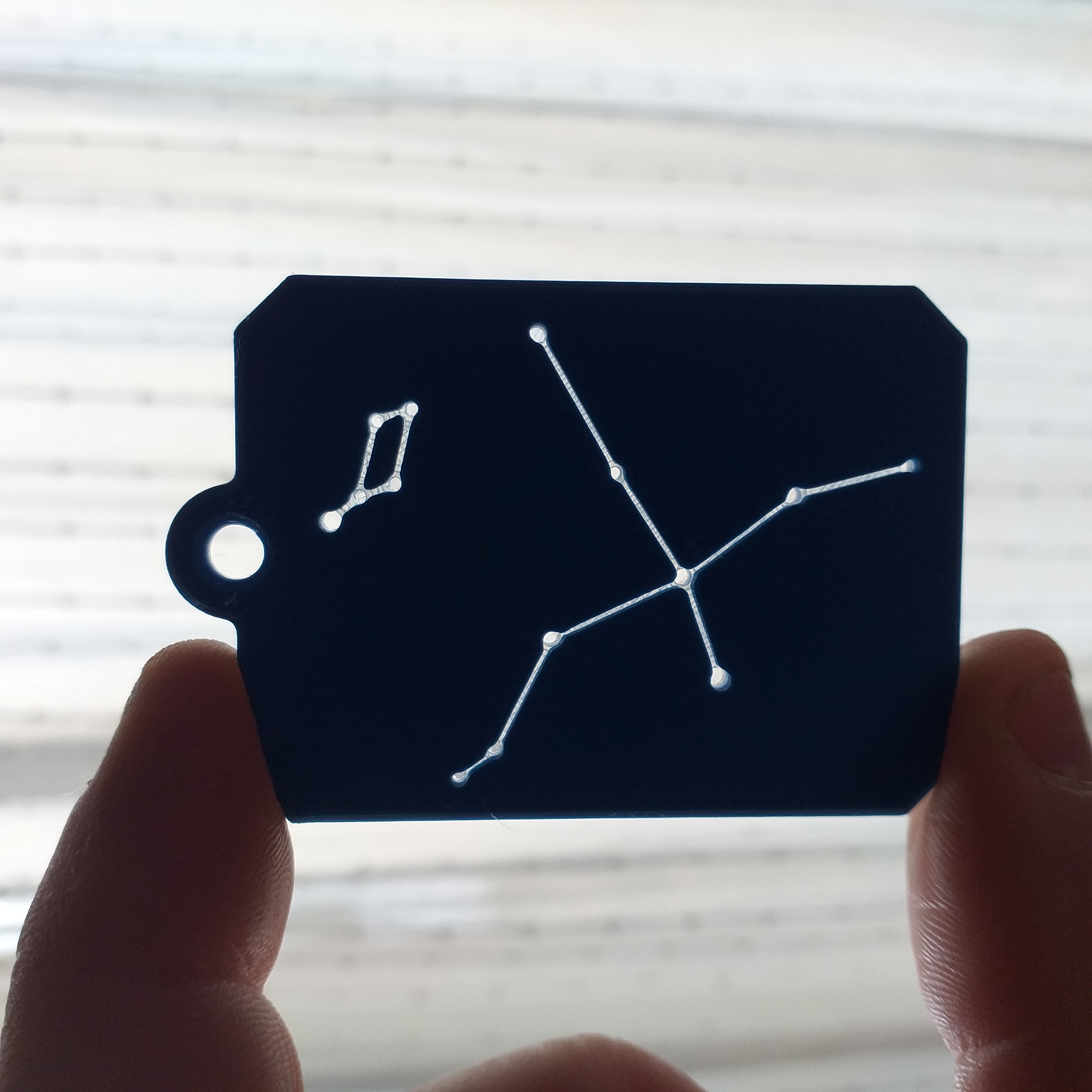 Cygnus & Lyra constellations Keychain