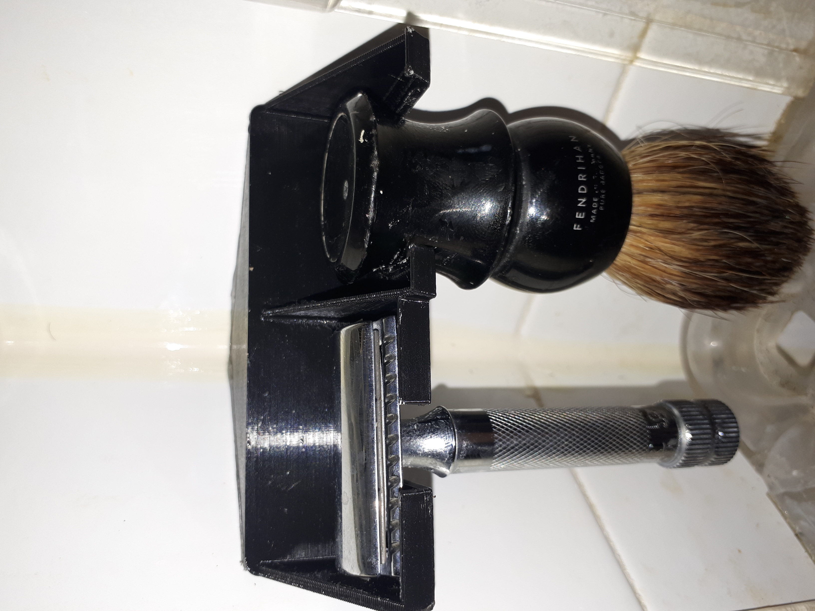 Safety Razor and Shaving Brush Holder