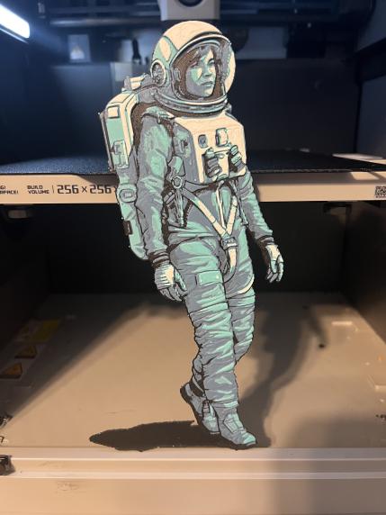 Woman in a Spacesuit Graphic Art (Layer swaps, no MMU needed)