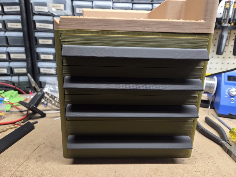 Long Handled Drawers -ONLY- for the 3D Printer Spare Parts Storage Cabinet Gen 1.x by @BDCC