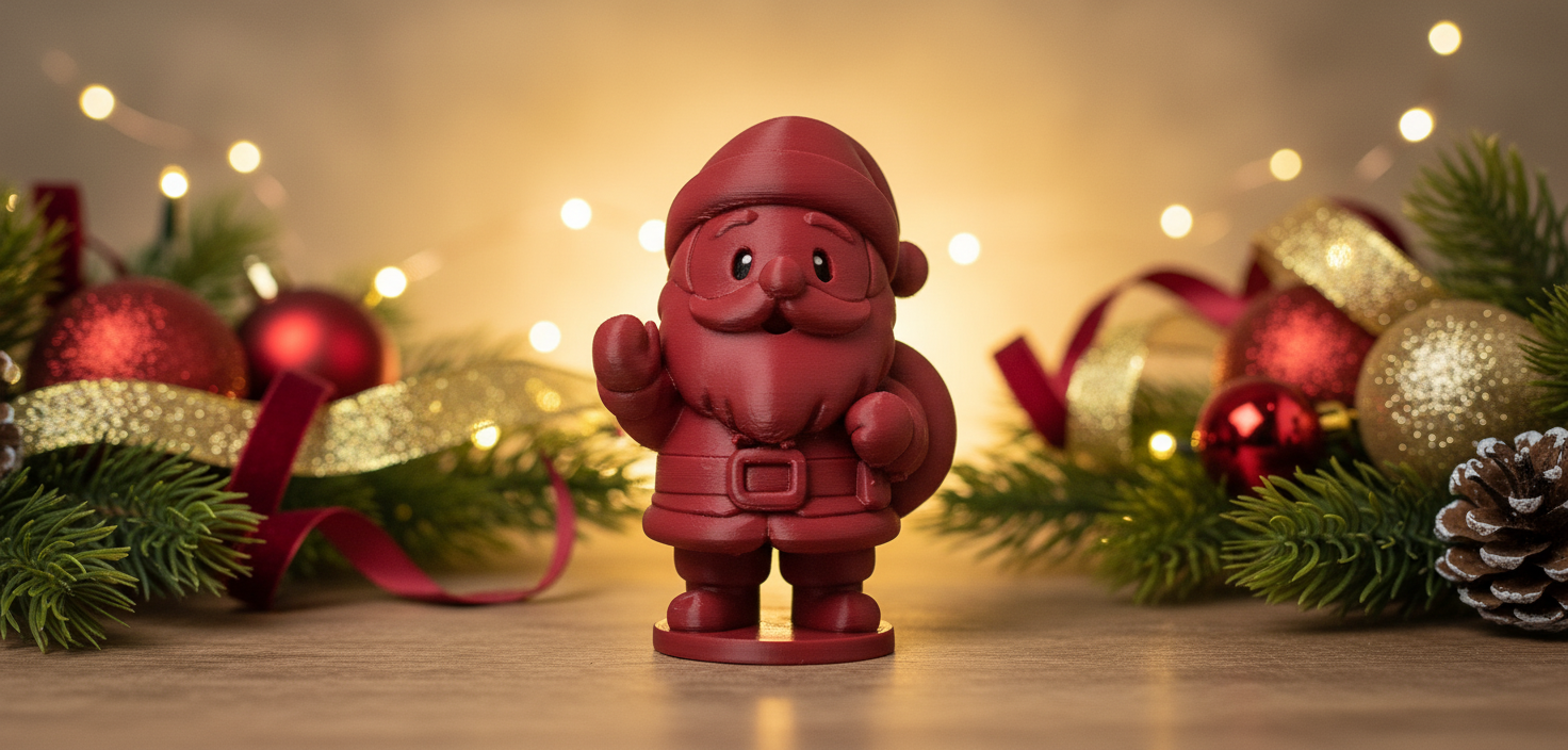 Waving Santa with Gift Sack Christmas Figurine