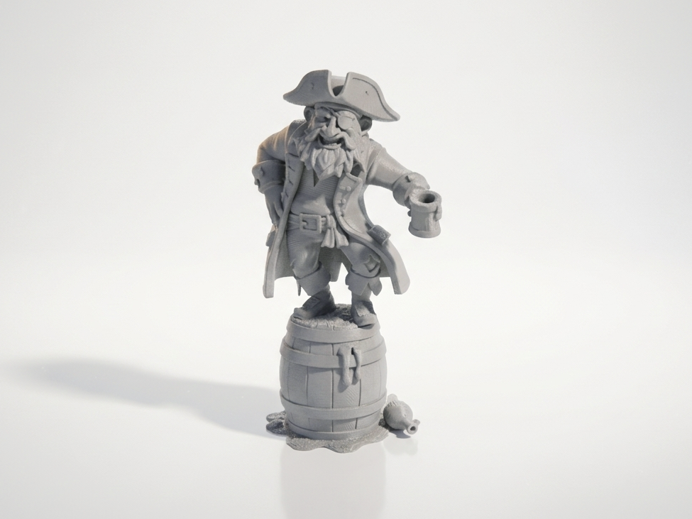 Barrel Pirate Figurine Fantasy 3D Printable