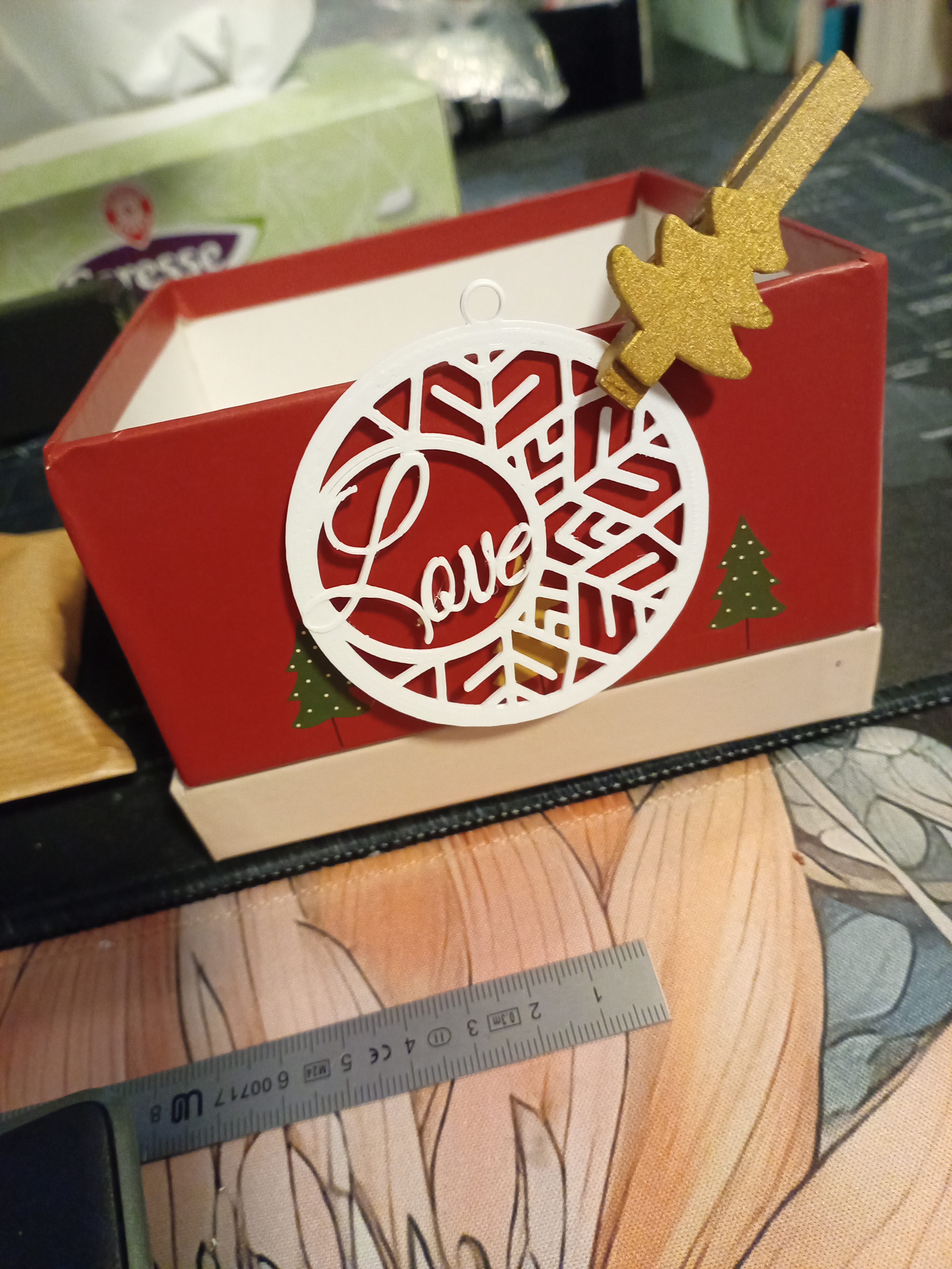 cercles de noel : Mot dans flocon