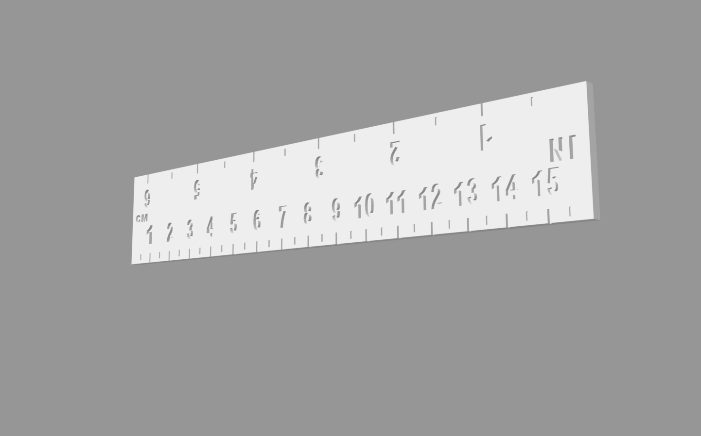 Classic 3mm Ruler in centimeters and inches