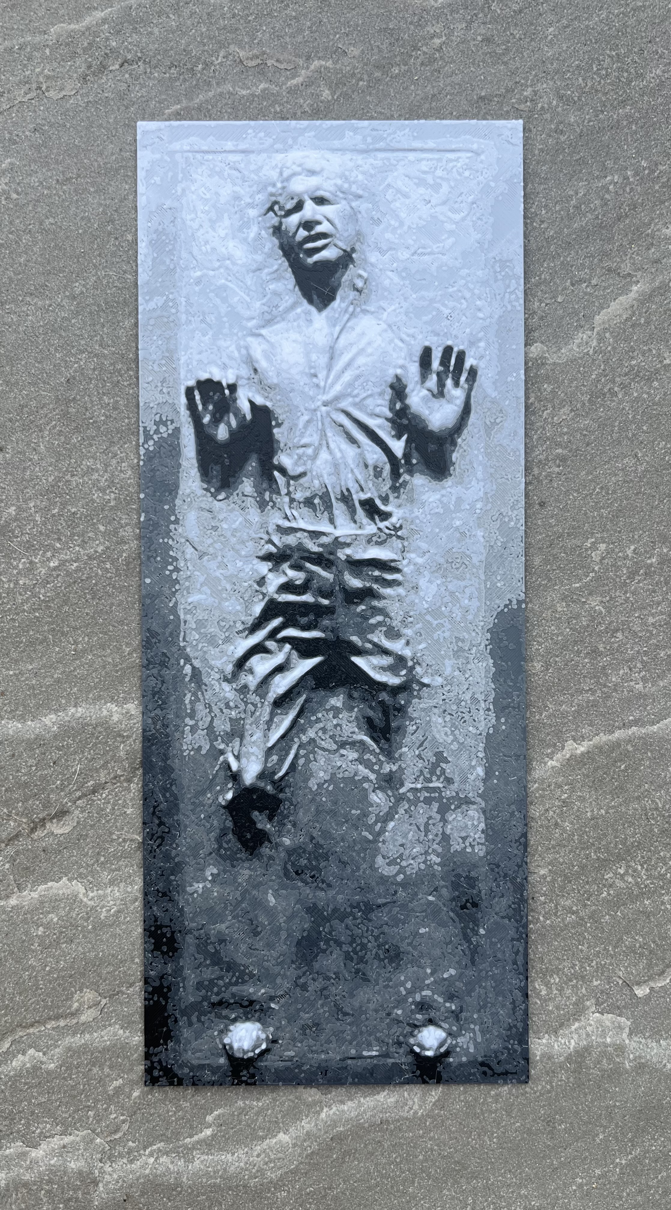Han Solo Carbonite (Filament Painting)