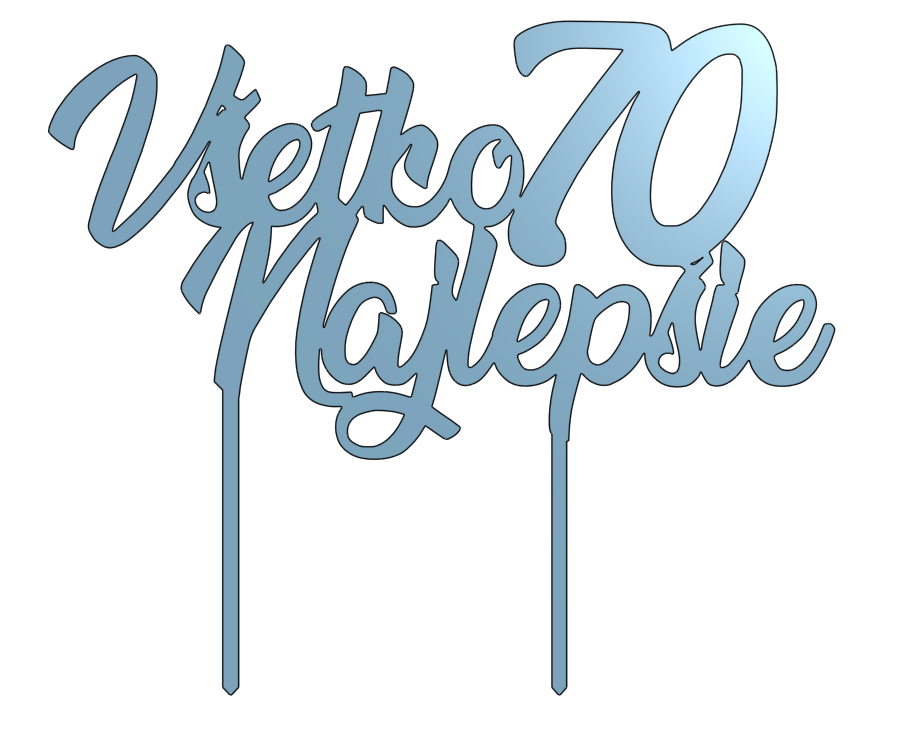 Zápich na tortu Všetko najlepšie k 70r.