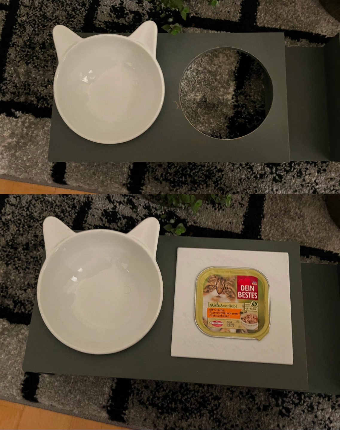 Cat food can to bowl adapter