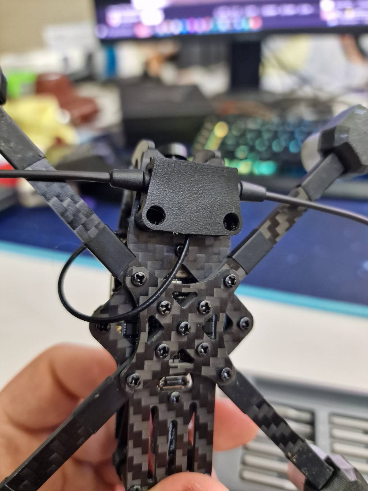 20mm TBS Crossfire Immortal T antenna mount - baby ape pro mount