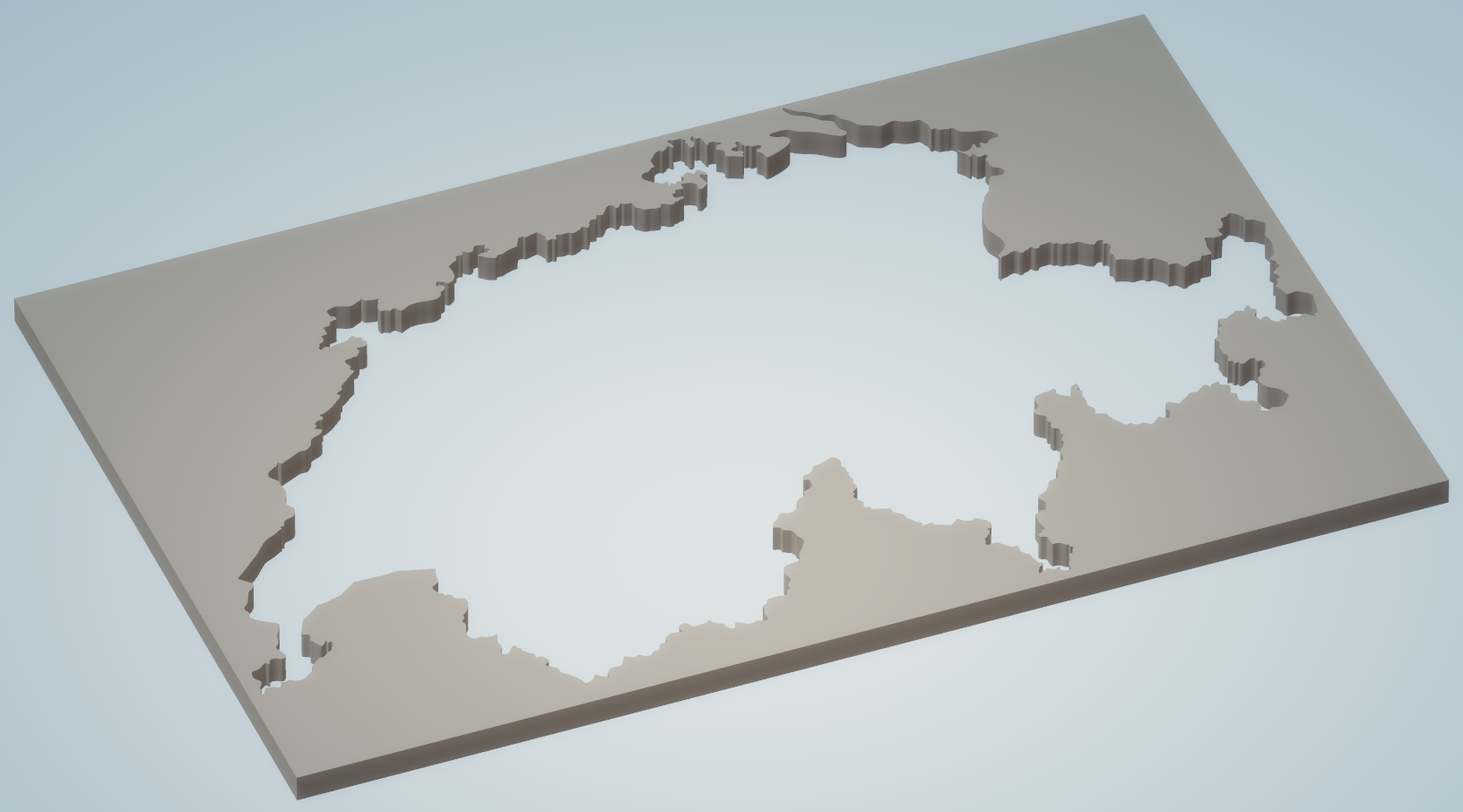 Negative Map of Switzerland / Negative Swiss Map