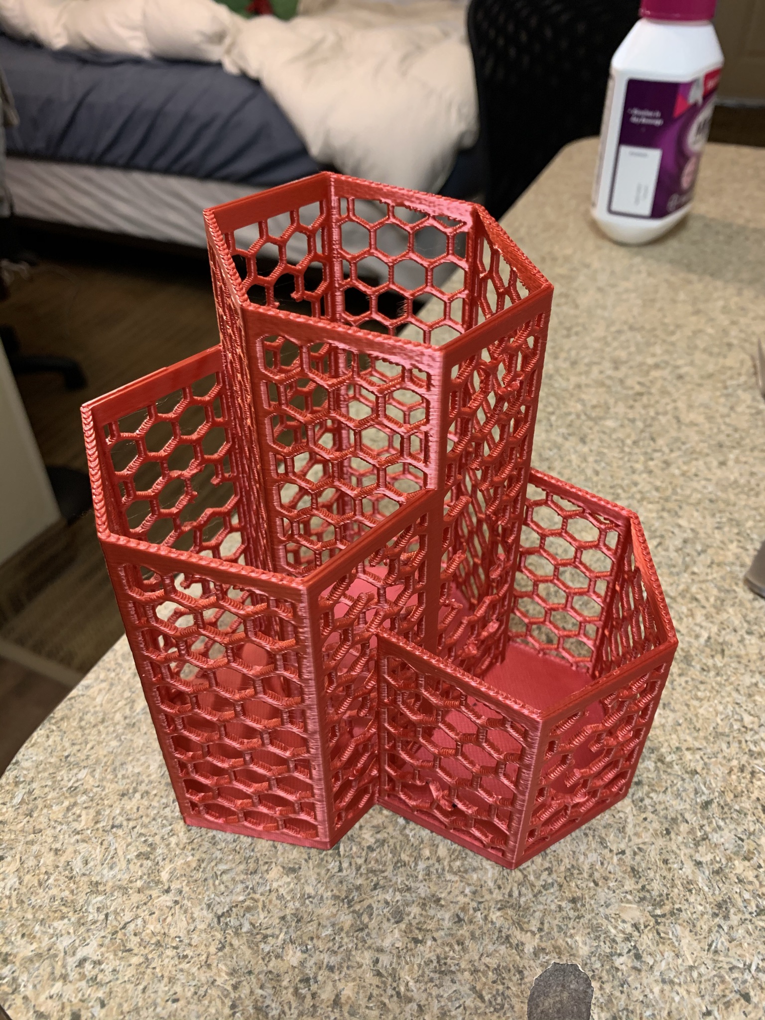 Hexagonal three teir utensil orginizer/dryer v2
