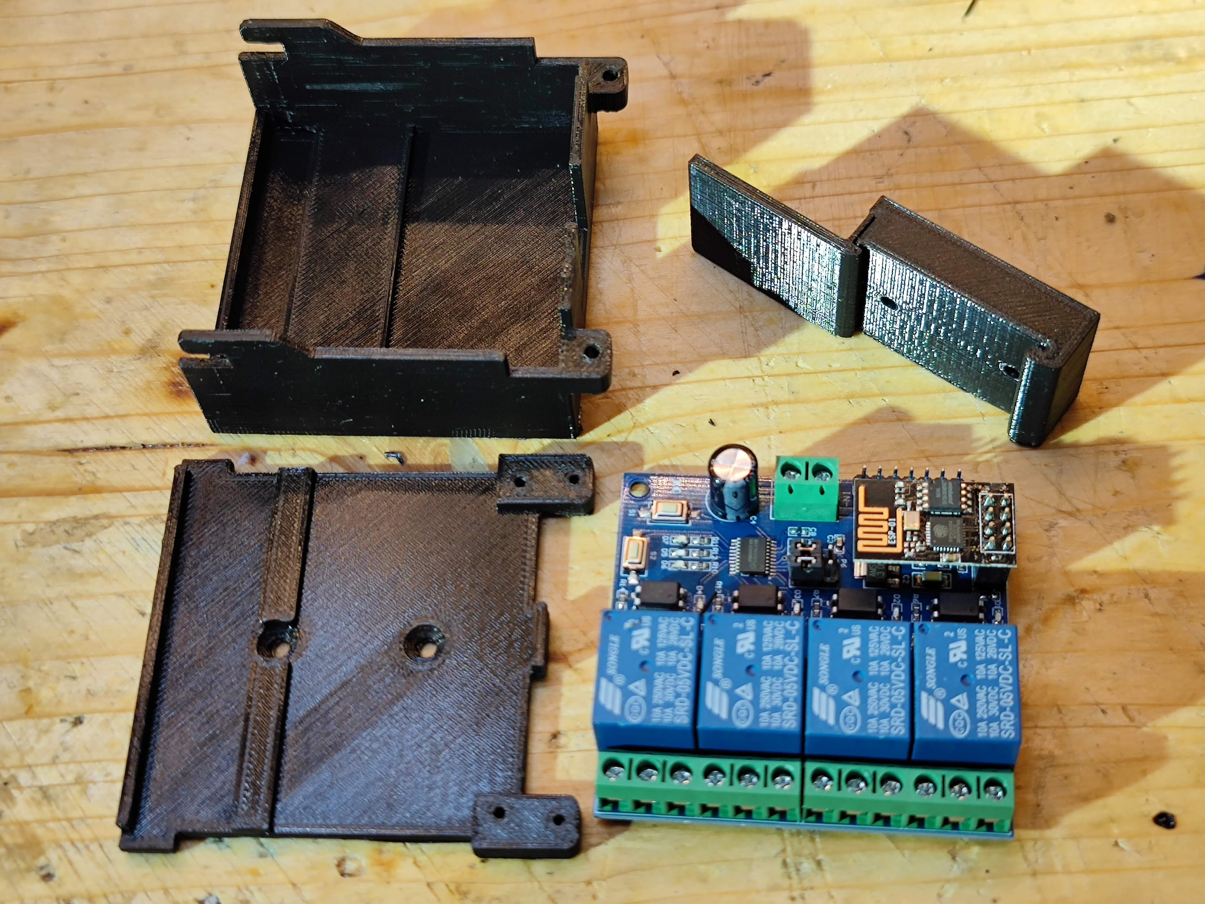 DINrail mount for ESP01 relais board