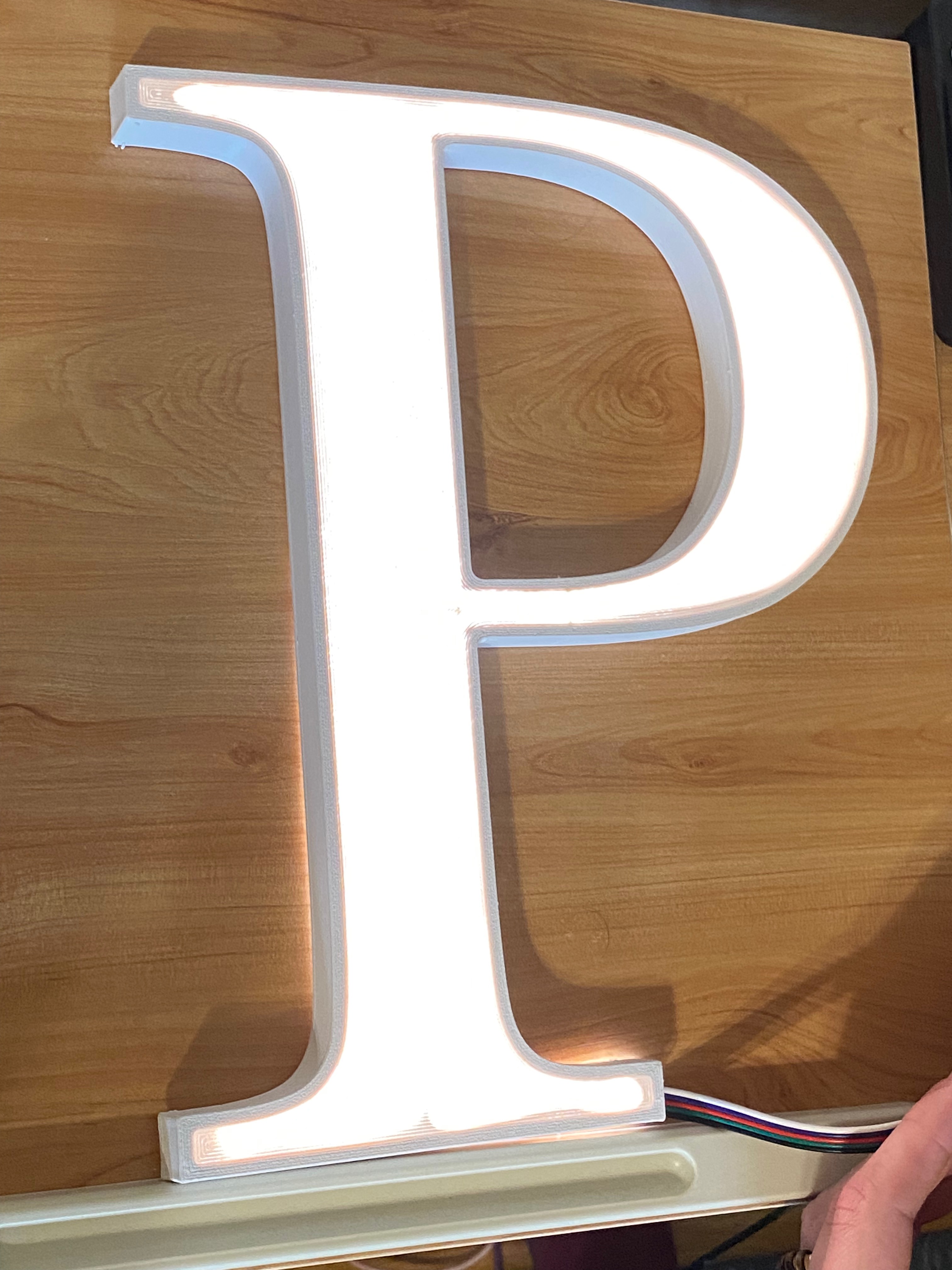 OpenSCAD Parametric RGB LED Lit Sign Letters/Logo