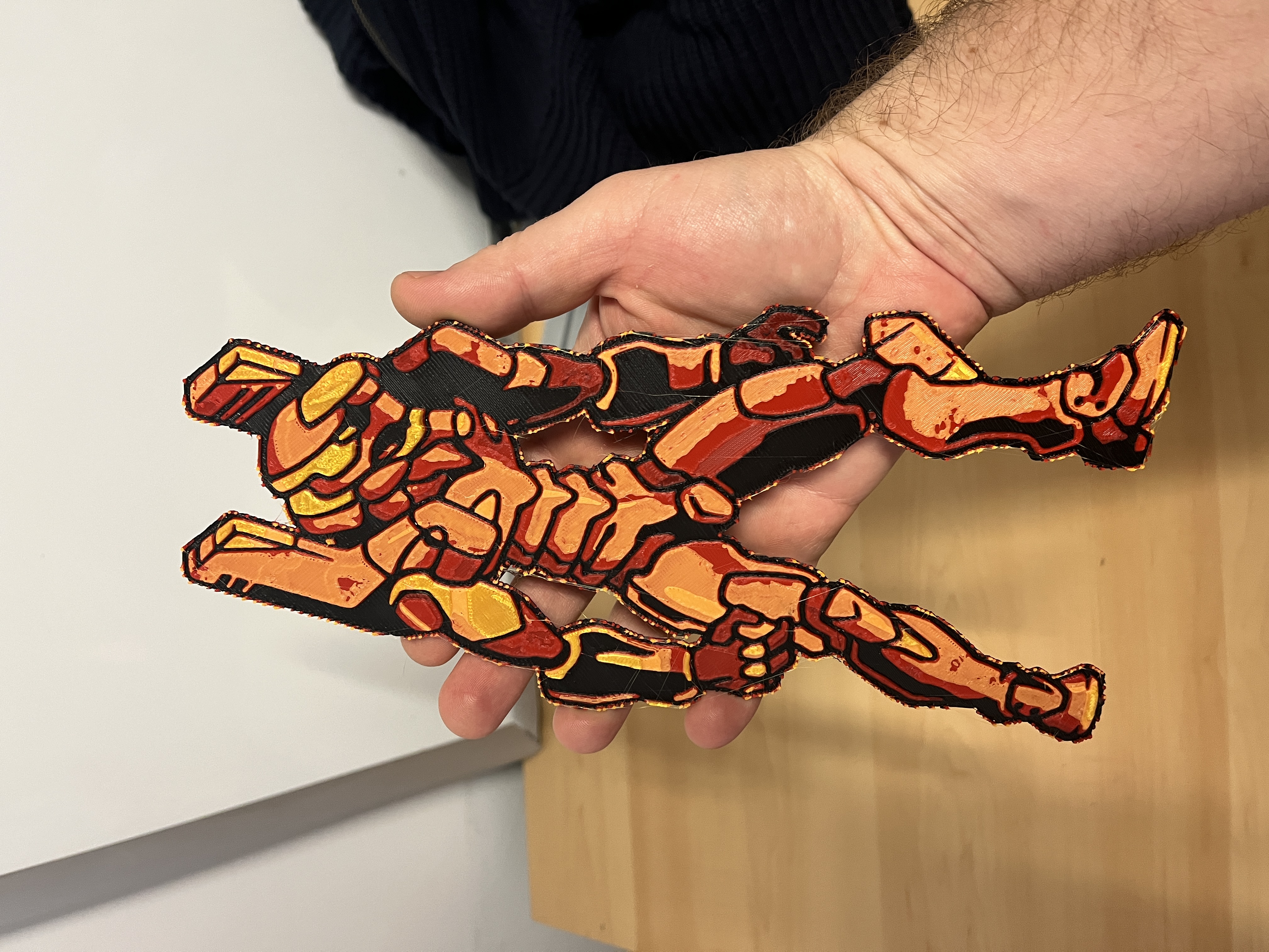 Evangelion Unit-02 Retro - Hueforge (filament painting)
