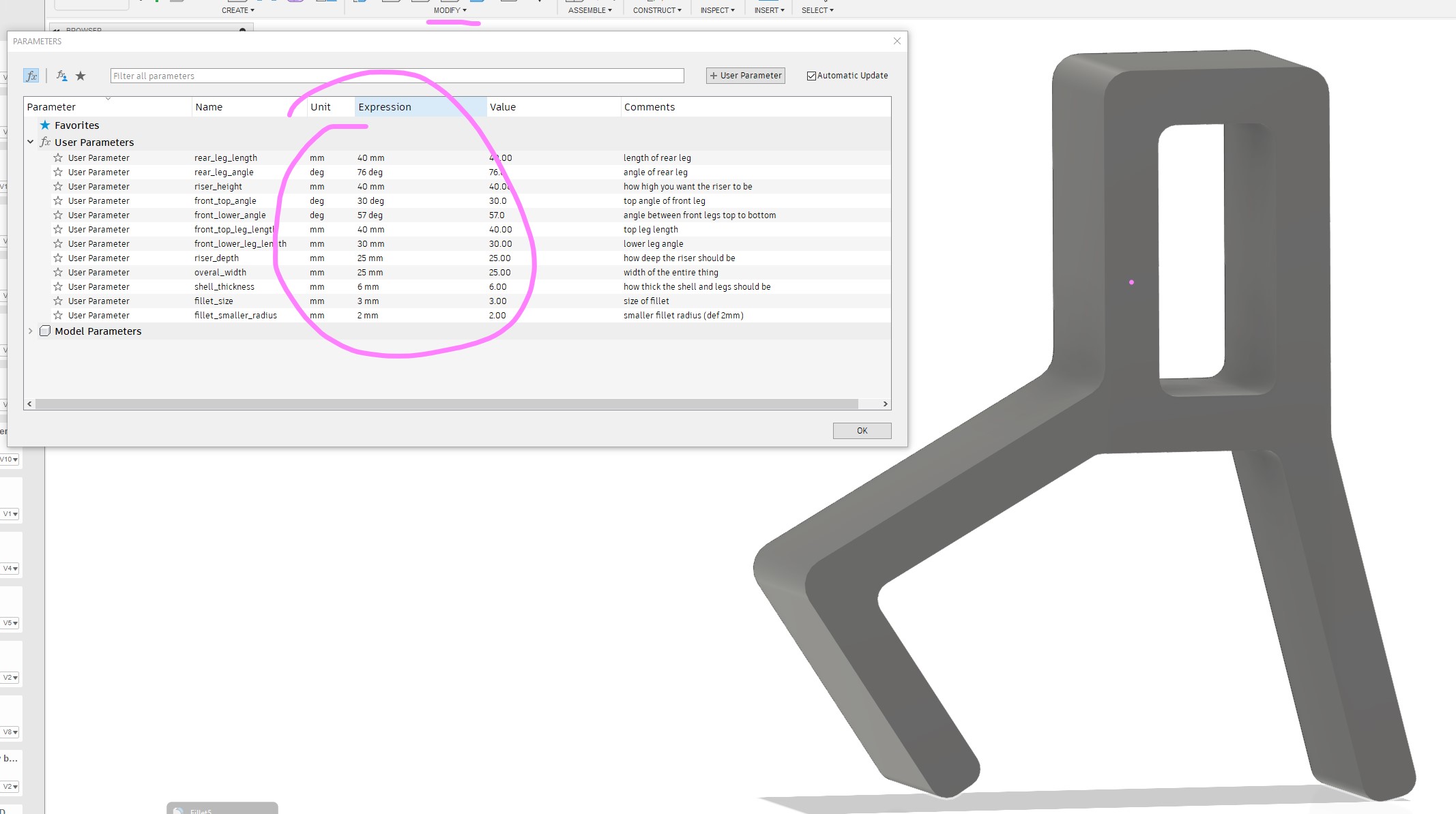 Arm Rest Height Adjuster - Parametric (designed for use in VW Polo AW - should fit Audi A1 / SEAT Ibiza + more)