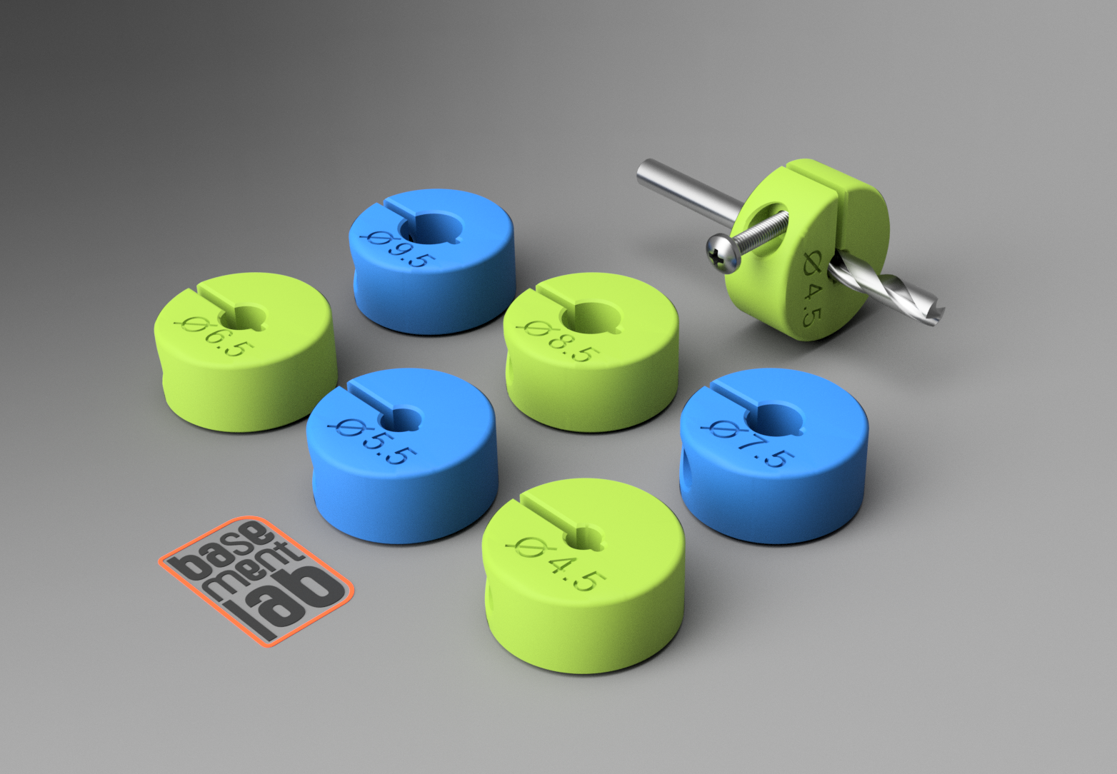 Drill Bit Stopper - Depth Stop Ø 4.5 / 5.5 / 6.5 / 7.5 / 8.5 / 9.5 mm M3 Thread