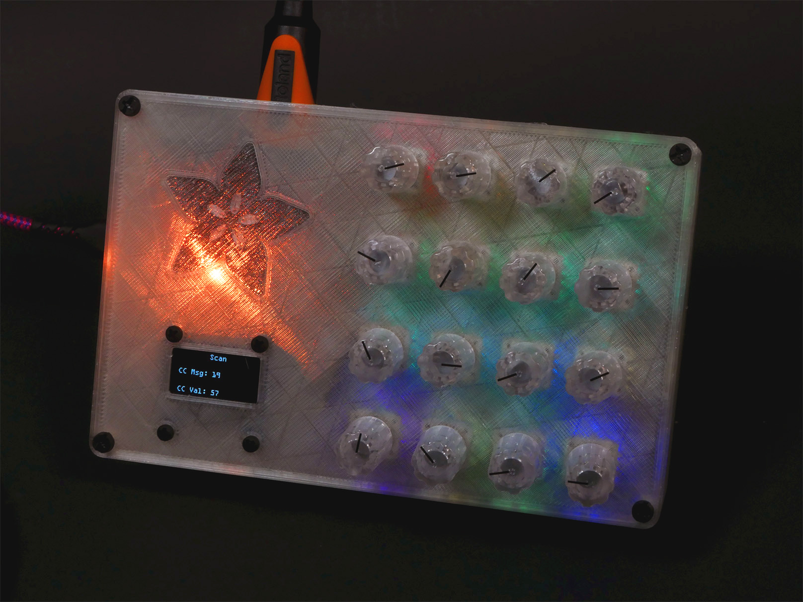 4x4 Rotary Encoder MIDI Messenger