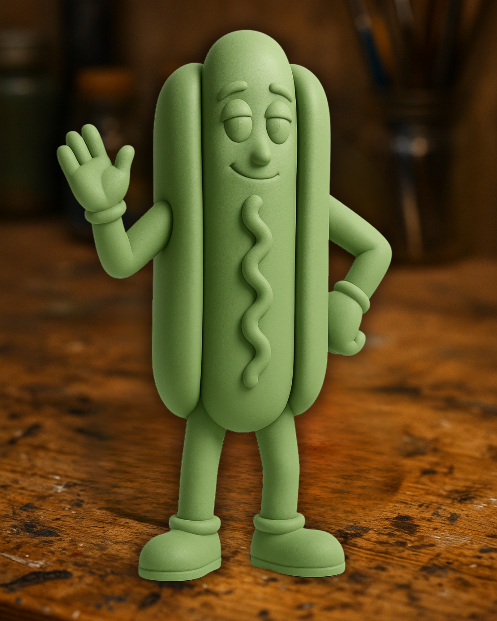 Hotdog Character – Funny Food Figurine