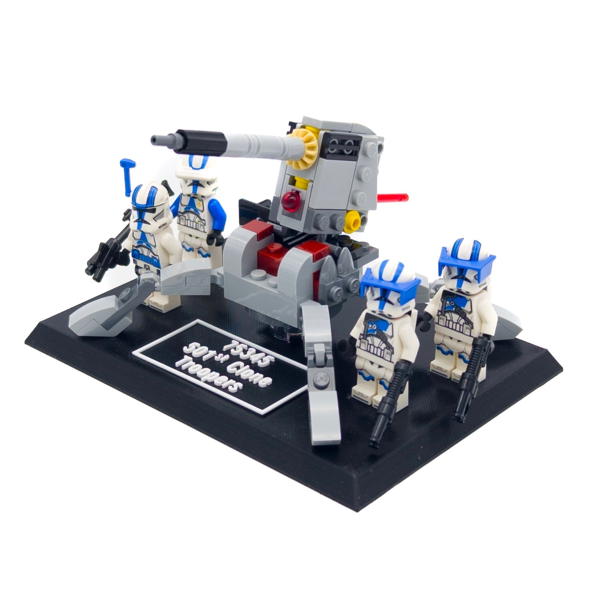 Display Stand for Lego Star Wars 75345 501st Clone Troopers Battle Pack