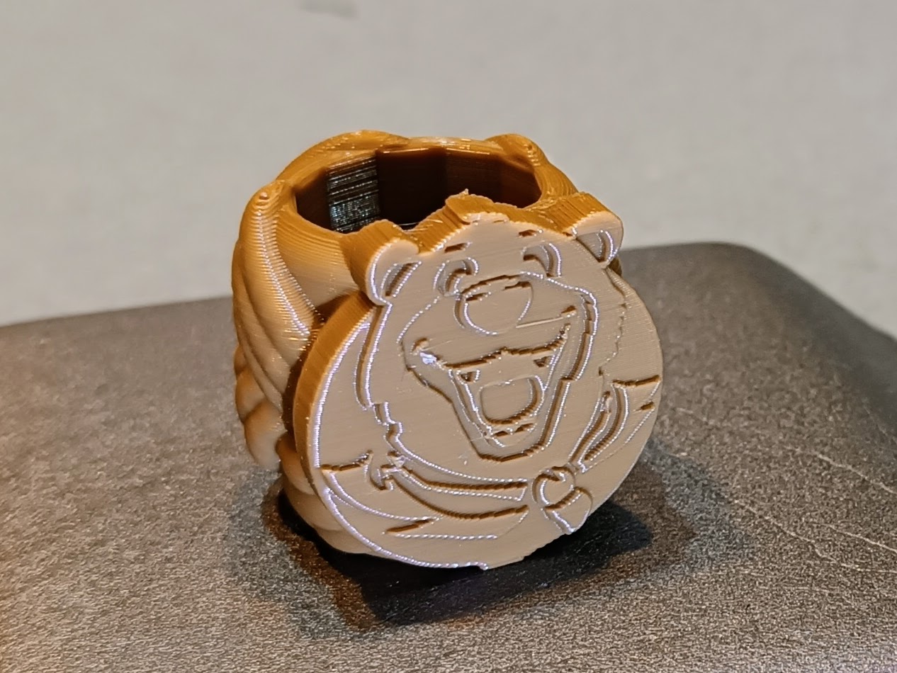 Baloo bear woggle. Cub Scout design. Scarf Ring. Pasapañuelos o canuto del oso Baloo