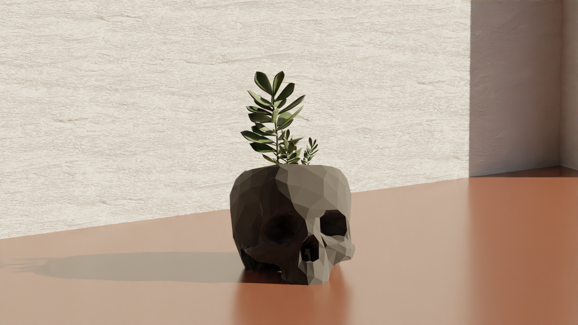 Skull Low Poly - Pot Plant/Pen Holder