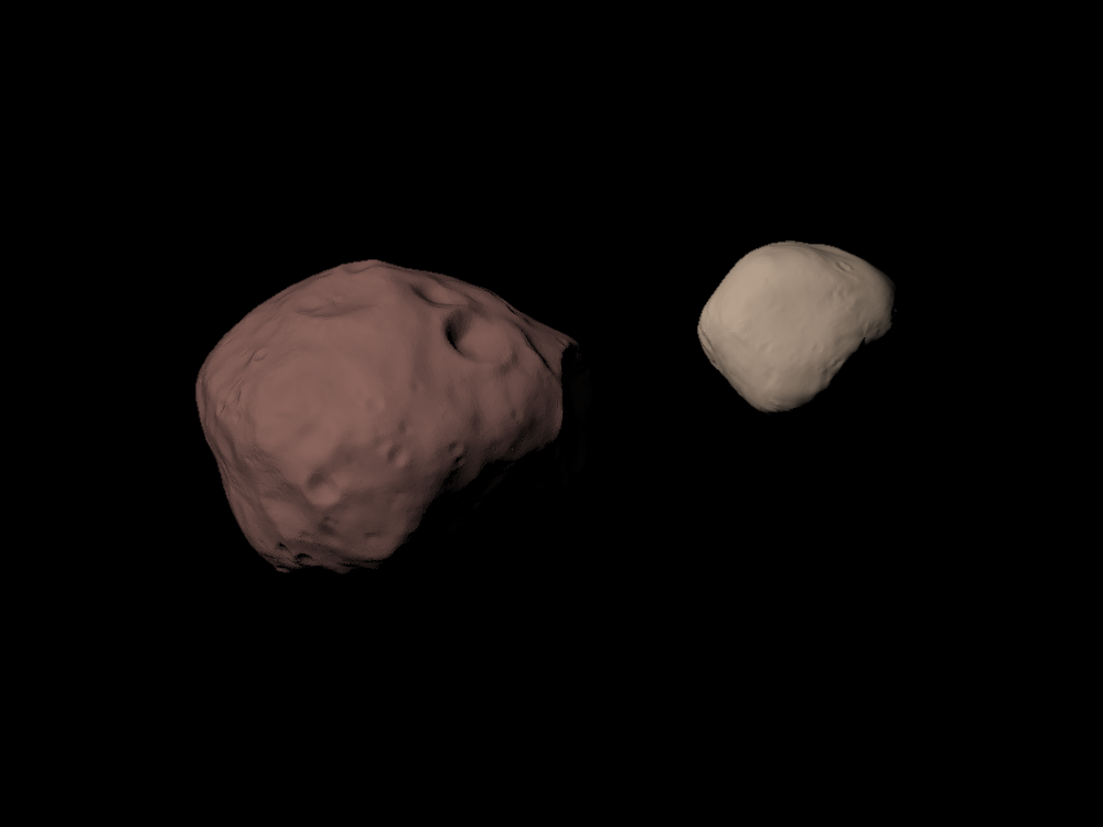Phobos and Deimos scaled one in 500 thousand