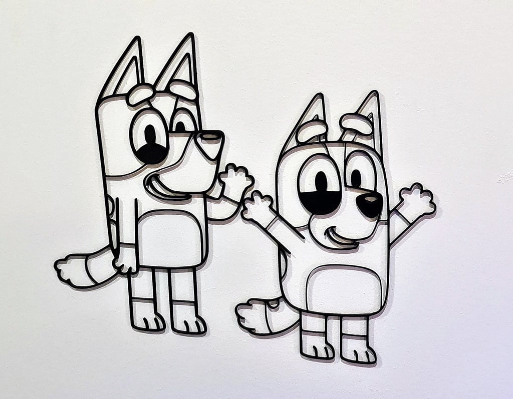 Bluey & Bingo 2D Wall Art