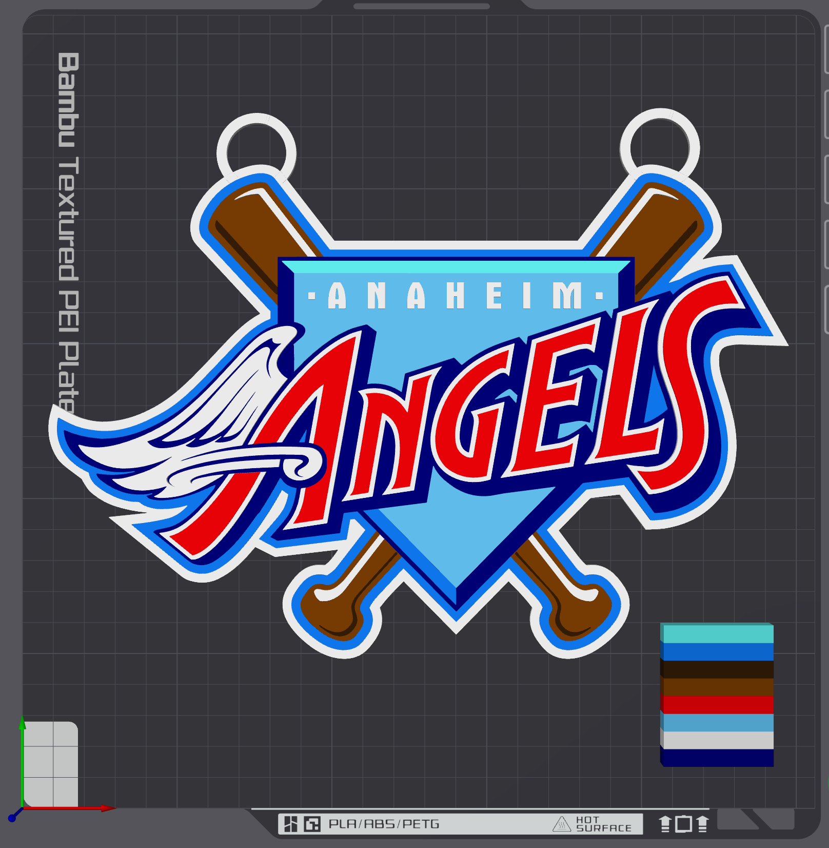 Anaheim Angels Retro Oversized Necklace Logo