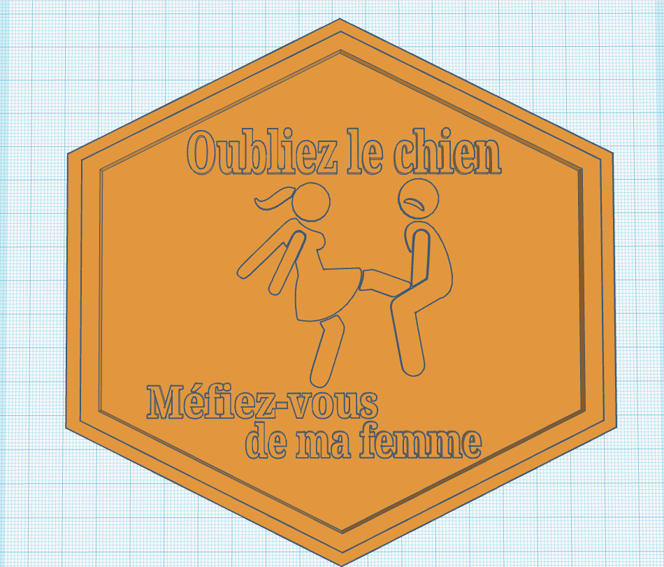 PLAQUE "MÉFIEZ-VOUS DE MA FEMME"