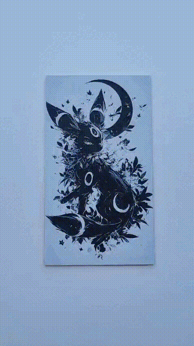 Cuadro 3D Umbreon Lunar – Arte Nocturno en Relieve
