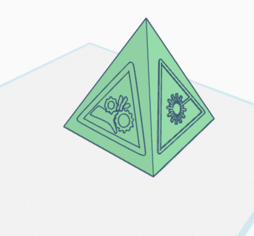warning pyramid ( laser,cnc,machinary,hot surface)