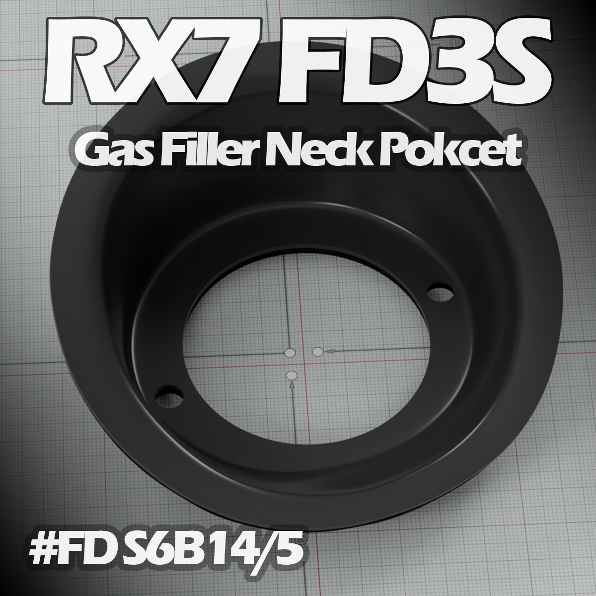 Rx7 FD3S Gas filler pocket neck / bezel. #FD S6B14/5