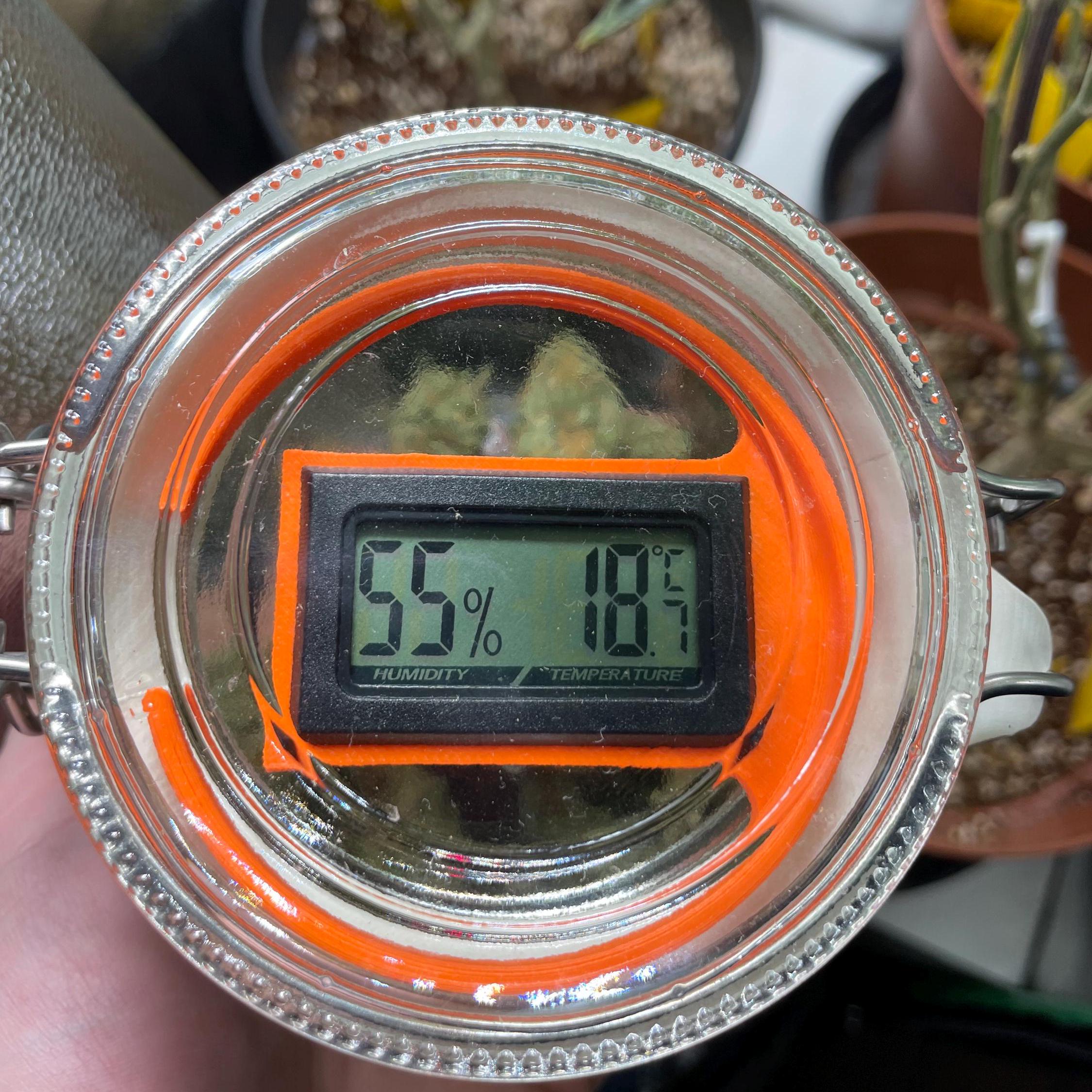 Hygrometer Holder for 70mm glas lids