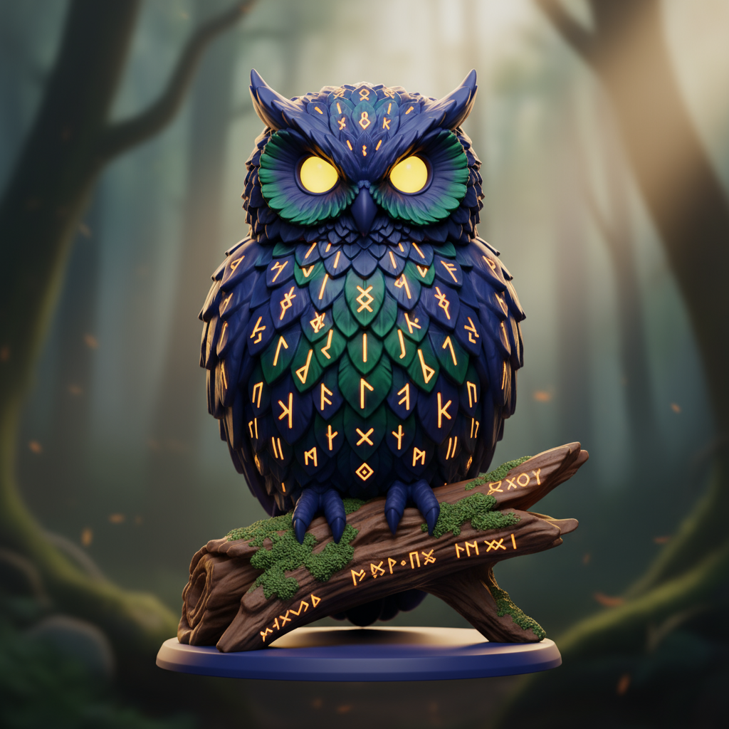 The Rune-Engraved Owl Familiar